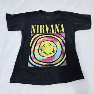 Women's XS Nirvana Graphic Shirt, Dark Gray